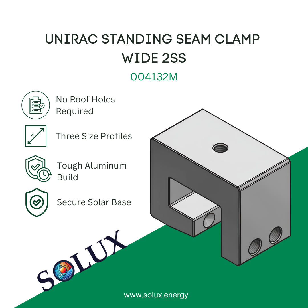 This is an image of Unirac Standing Seam Clamp Wide 2SS